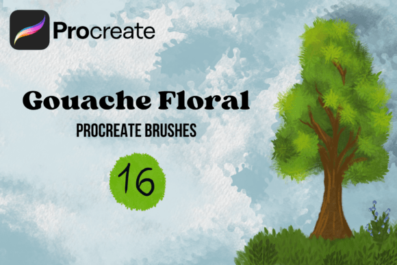 Download Gouache Floral Procreate Brushes - Floral procreate brushes Collection