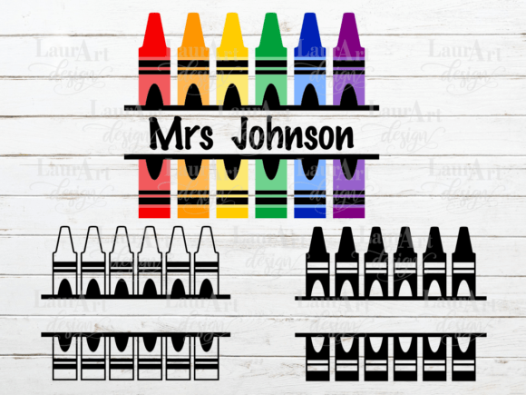 Download Crayons Monogram, Back to School 2022 - Crayons Collection