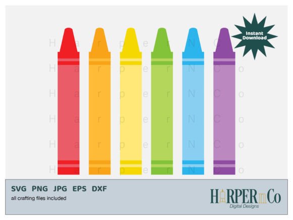 Download Rainbow Crayons SVG Back to School PNG - Crayons Collection